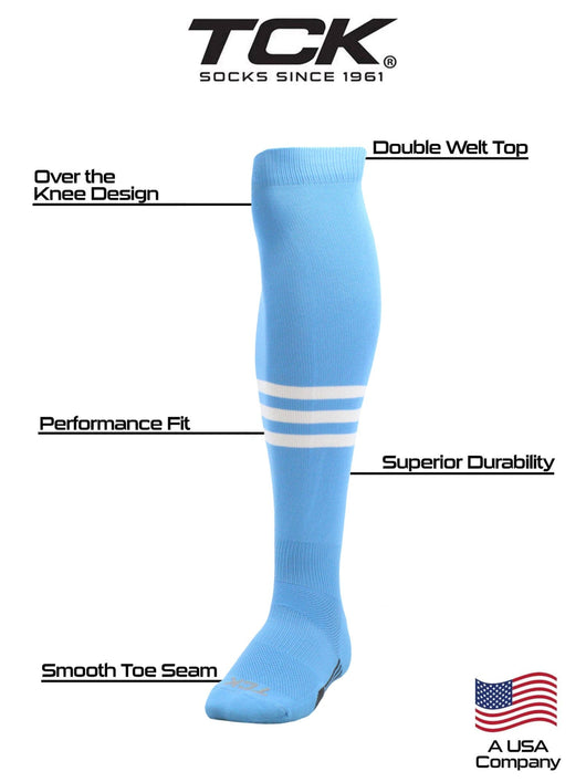 Dugout Striped Over the Knee Baseball Socks Pattern B