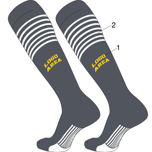 Custom Diamond Builder Baseball Socks Pattern 2 (Main/Accent 1, Large)