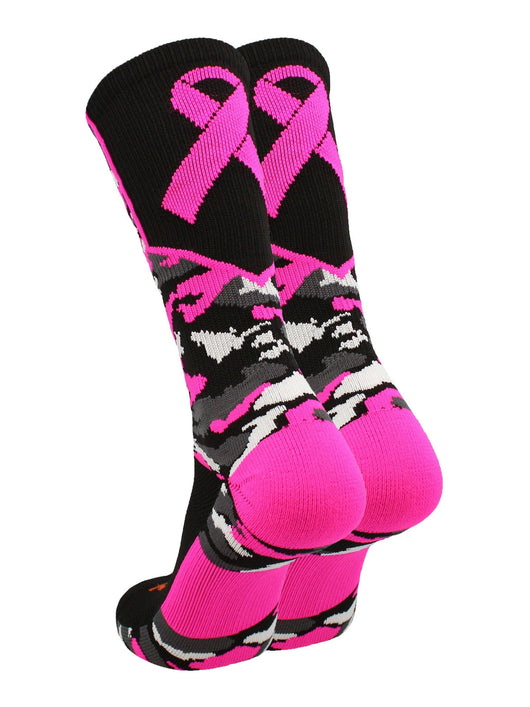Breast Cancer Awareness Camo Crew Socks