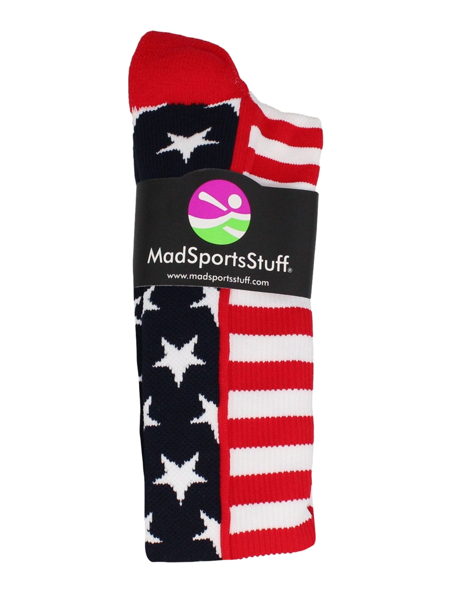  American Flag Dress Socks Made in the USA, Red/White