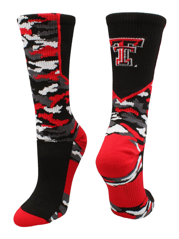 Texas Tech University Red Raiders Woodland Camo Crew Socks