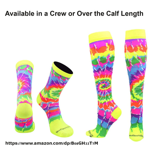 Crazy Tie Dye Socks Over the Calf