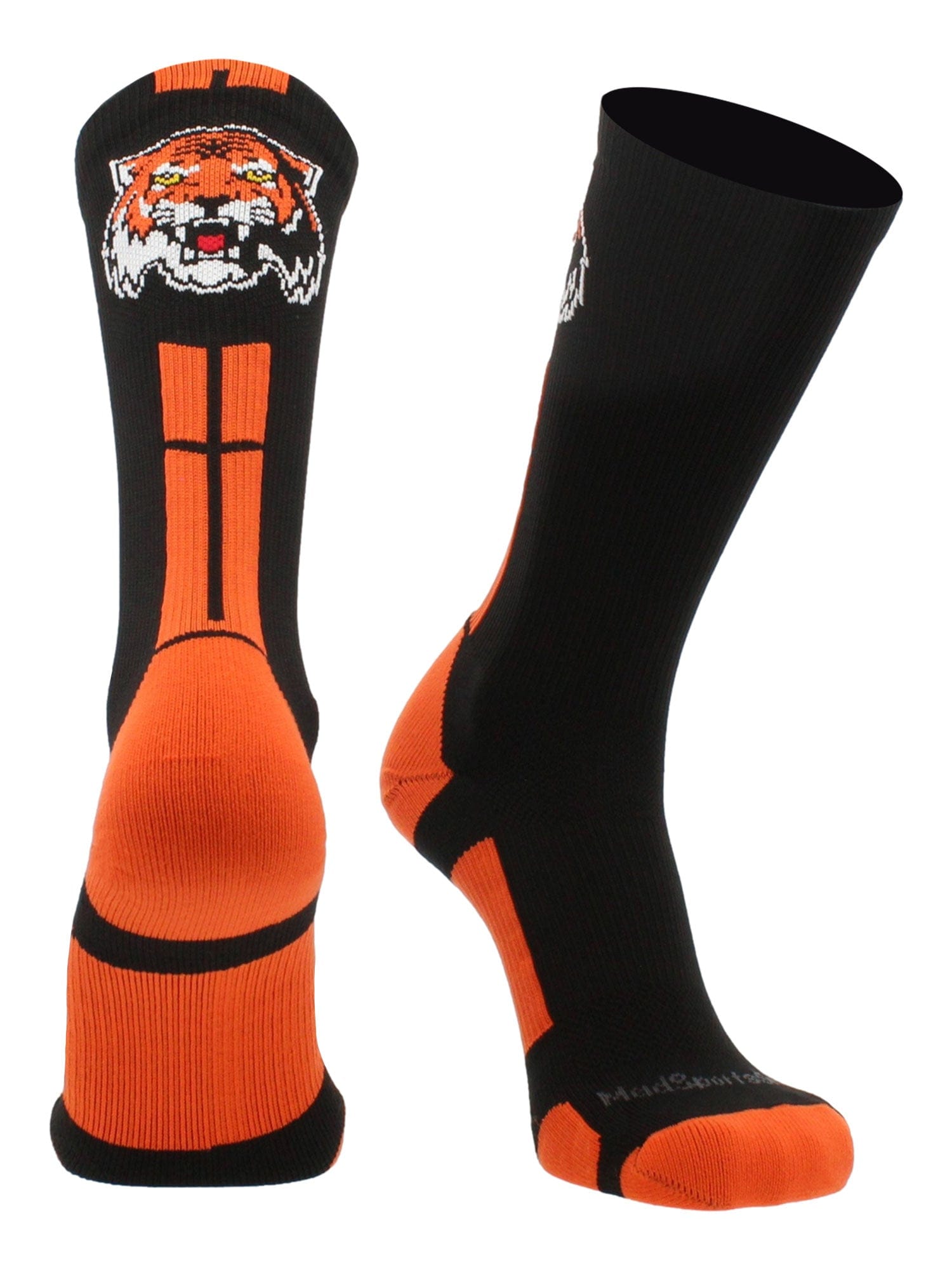 Amazon | MadSportsStuff Tigers ロゴ ふくらはぎまで丈ソックス