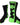 TCK socks Black/Neon Green / Large Shamrock Lucky Clover Socks Crew Length