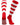 TCK socks Scarlet/White / Small Hoop Striped Rugby Socks