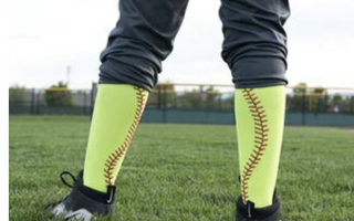 knee high softball socks with stitches
