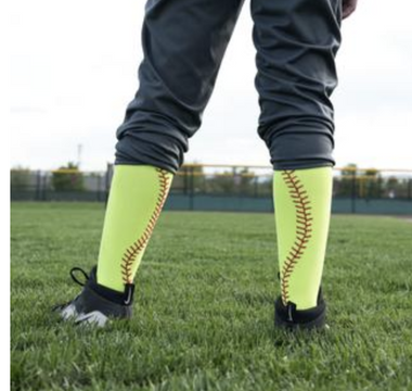knee high softball socks with stitches