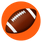 Orange Football Socks