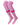 Dugout 3 Stripe Over the Knee Baseball Socks Pattern E (Pink/White/Hot Pink, Large)