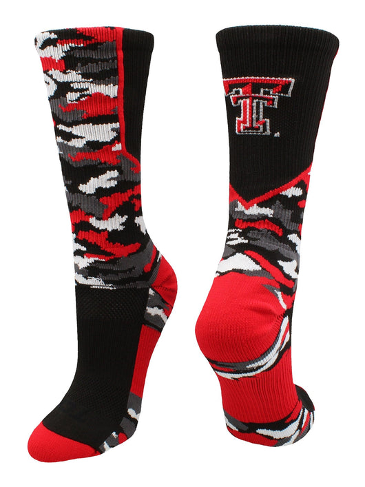 Texas Tech University Red Raiders Woodland Camo Crew Socks