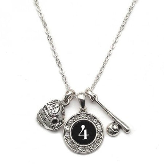 Custom Player Jersey ID Softball Necklace Multiple Numbers