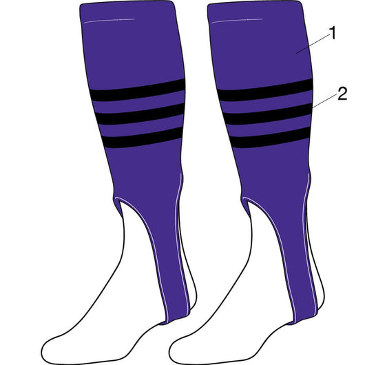 Custom Baseball Stirrups Pattern B (Base/Stripes/Cut Length, Small)