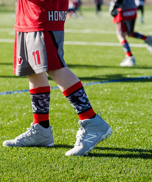 Sublimated Lacrosse Player Athletic Crew Socks