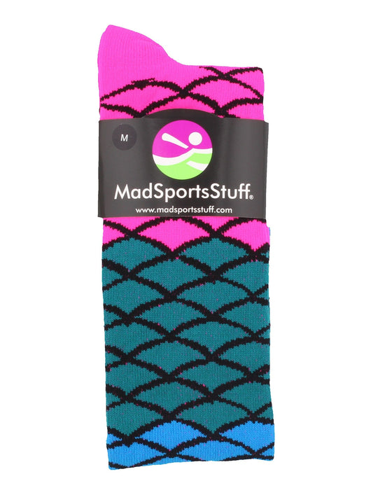 Neon Mermaid Athletic Over the Calf Socks