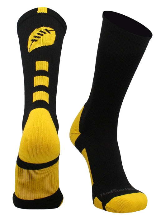 Football Logo Athletic Crew Socks (multiple colors)