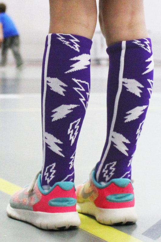 Crazy Socks with Lightning Bolts (multiple colors)