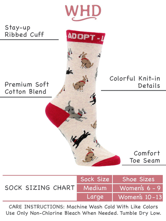 Adopt a Dog Socks Perfect Dog Lovers Gift