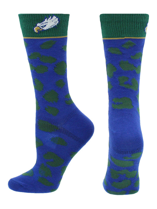 Florida Gulf Coast Eagles Womens Savage Socks (Cobalt Blue/Emerald, Medium)