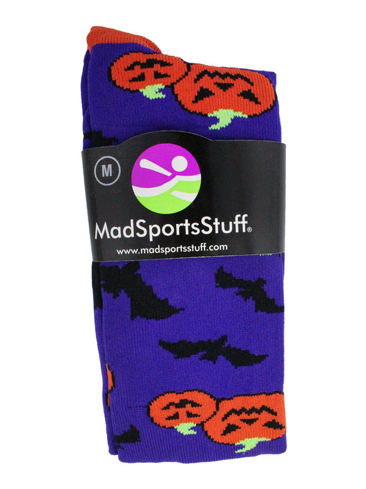 Halloween Socks Pumpkins and Bats Over the Calf