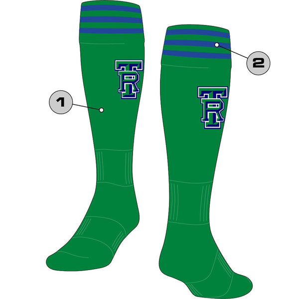 Custom Finale Over the Calf Striped Soccer Socks