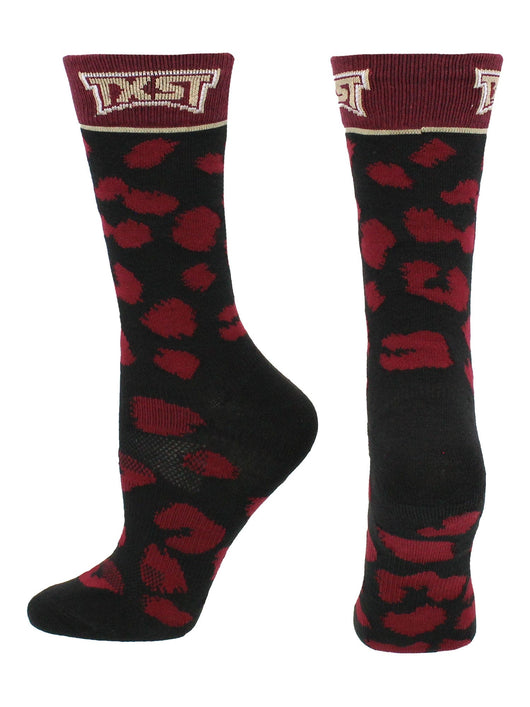 Texas State Bobcats Womens Savage Socks (Maroon/Black, Medium)