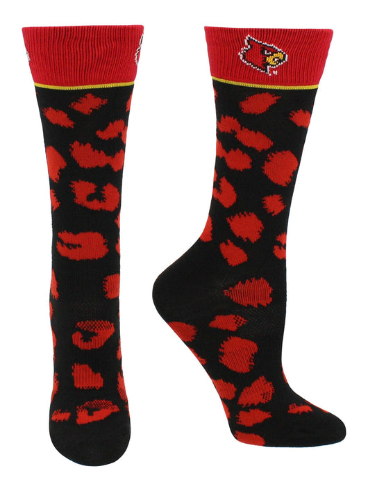 Louisville Cardinals Socks Womens Savage Crew Socks
