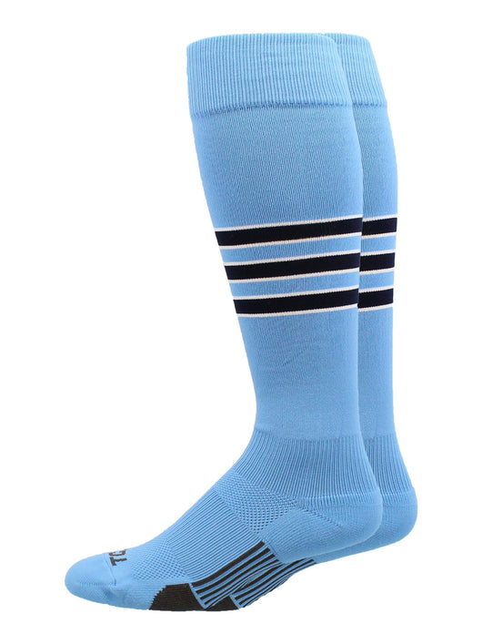 Striped Sofftball Socks Over the Calf Dugout Pattern D