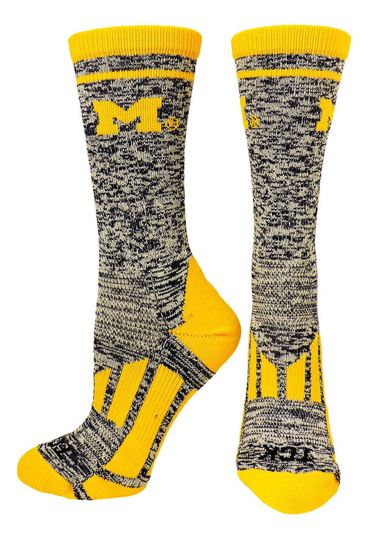 University of Michigan Wolverines Socks Heathered Crew