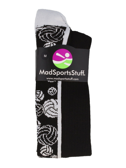 Crazy Volleyball Logo Over the Calf Socks (multiple colors)