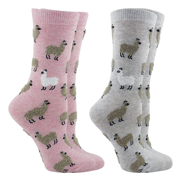 WHD Fuzzy Llama Socks 2-Pack