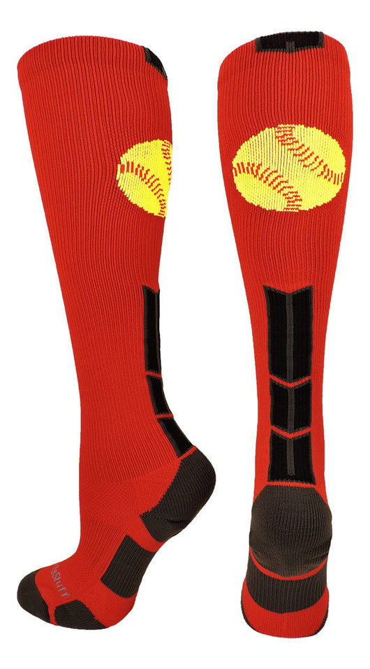 Softball Socks Over the Calf with Softball Logo Multi Colors ...