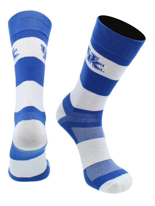 Kentucky Wildcats Game Day Striped Socks (Blue/White, Large)