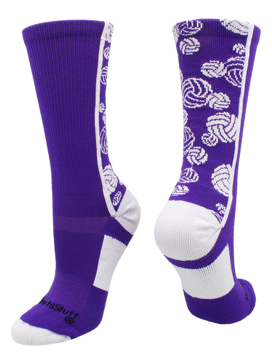 Crazy Volleyball Logo Crew Socks (multiple colors)