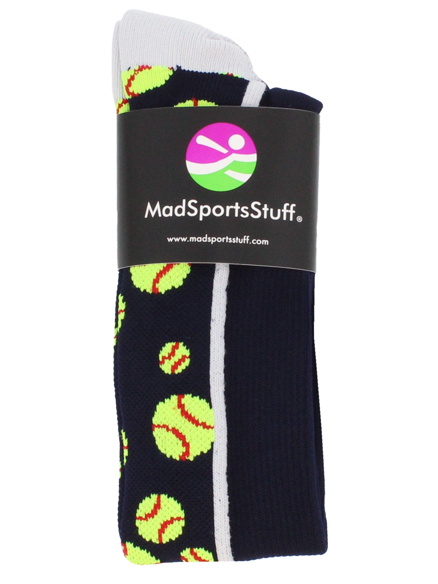 Crazy Softball Socks Over the Calf Socks Softballs Pattern – MadSportsStuff