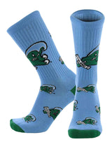 TCK socks Tulane Columbia Blue/Kelly Green / Large Tulane Green Wave Mayhem Crew Socks (Made in USA)