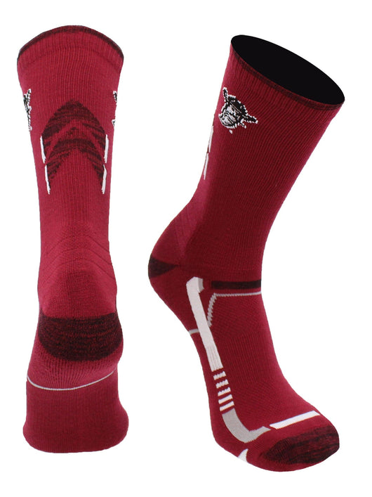 New Mexico State Aggies Champion Crew Socks (Crimson/Black, Large)