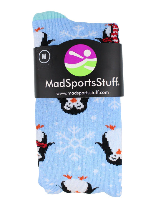 Snow Penguin Christmas Socks Over the Calf Length