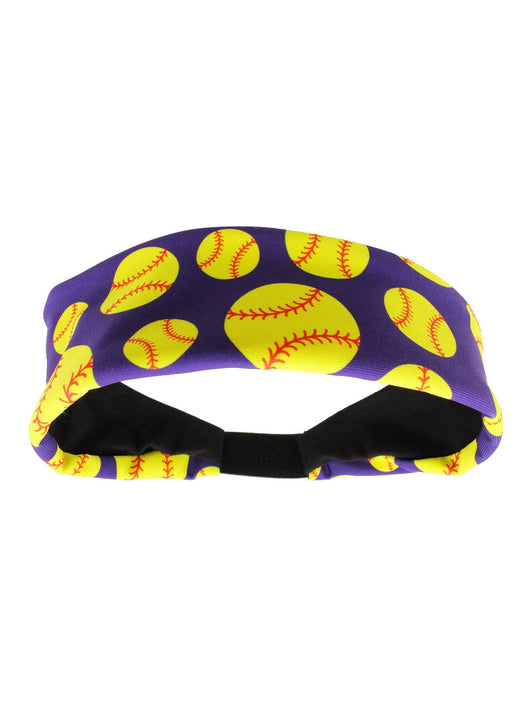Crazy Softball Headband with Softball Logos