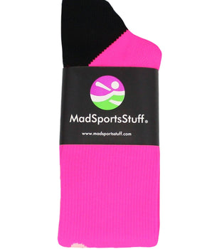 MadSportsStuff socks Pink Ribbon Breast Cancer Awareness Socks with Stripes