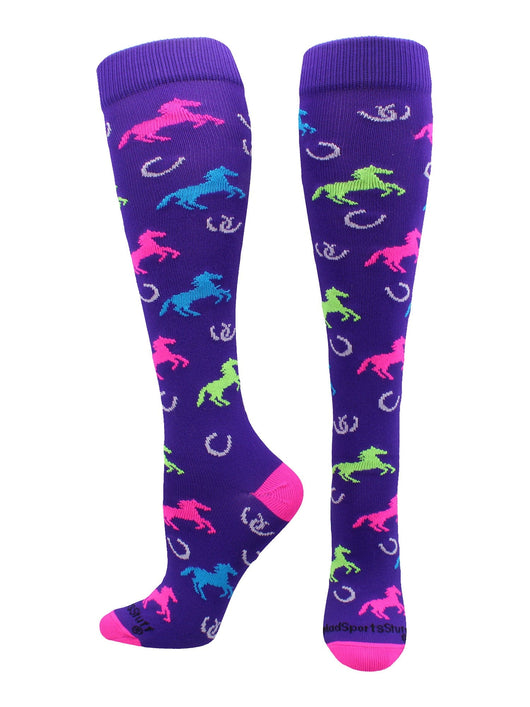 Wild Horses Equestrian Athletic Over the Calf Socks