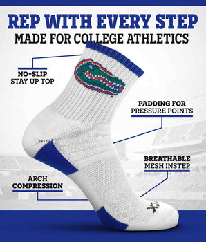 TCK socks TCK Florida Gators Quarter Socks - Made in USA