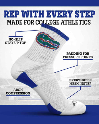 TCK socks TCK Florida Gators Quarter Socks - Made in USA