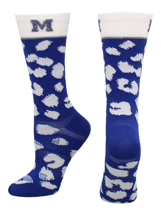 Memphis Tigers Womens Savage Socks (Blue/Gray, Medium)