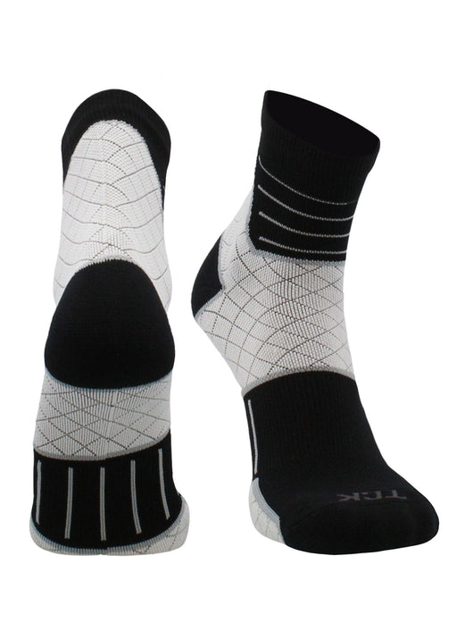 TCK Achilles Tendonitis Compression Socks (Black/White, Large)