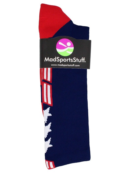 Patriot USA Flag Stars and Stripes Athletic Crew Socks (multiple colors)