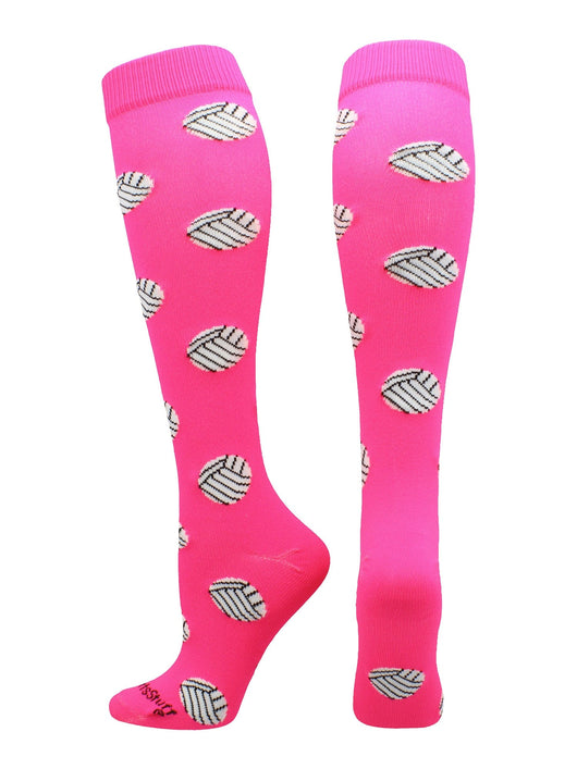 Volleyball Socks with Volleyball Print Over the Calf