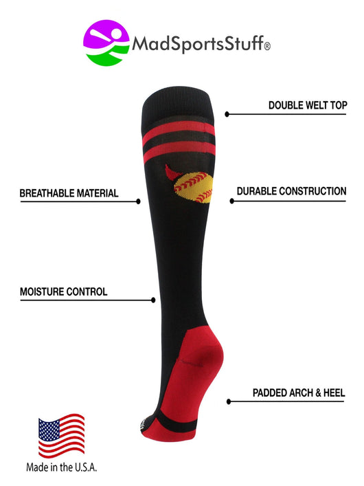Devils Tall Socks for Softball