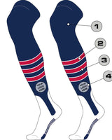TCK customizable socks Custom Dugout Over the Knee Baseball Stirrup Socks Pattern D