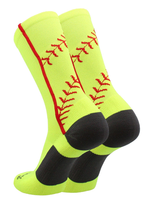 Softball Socks or Baseball Socks with stitches in crew length (multiple colors)