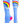 Neon Rainbow Clouds Over the Calf Athletic Socks